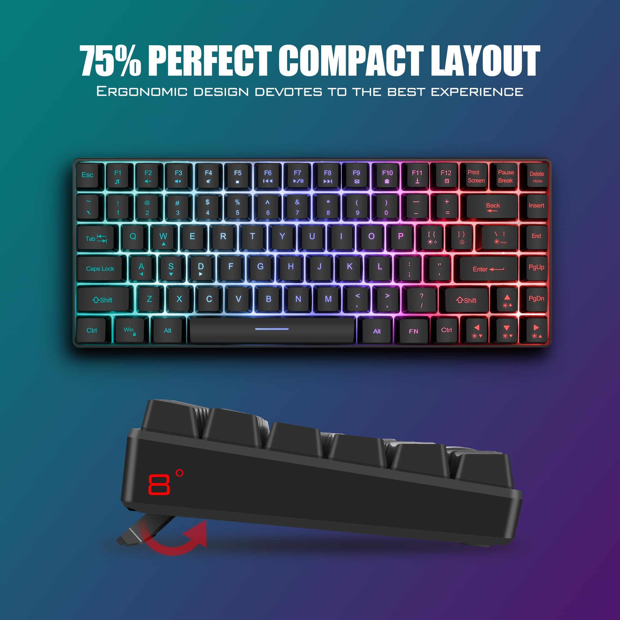 Foto 7 pulgar | Combo De Teclado Y Ratón Inalámbricos Redthunder K84 Black - Venta Internacional.