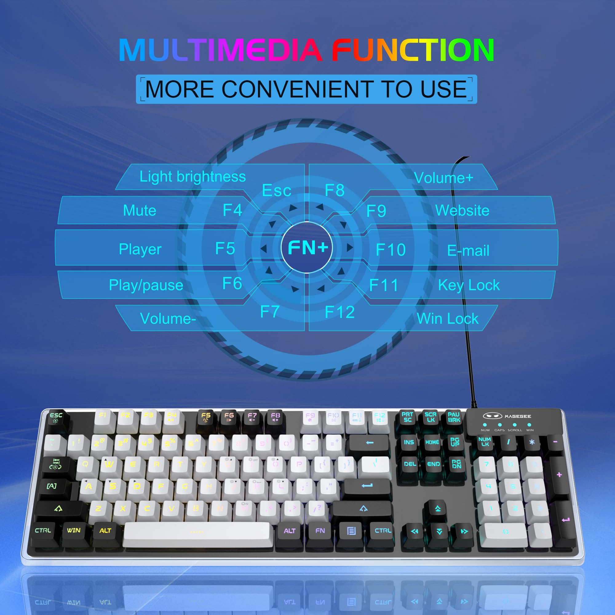 Foto 4 | Combinación De Teclado Y Ratón Para Juegos Magegee K1 Rgb Con Retroiluminación Led - Venta Internacional.