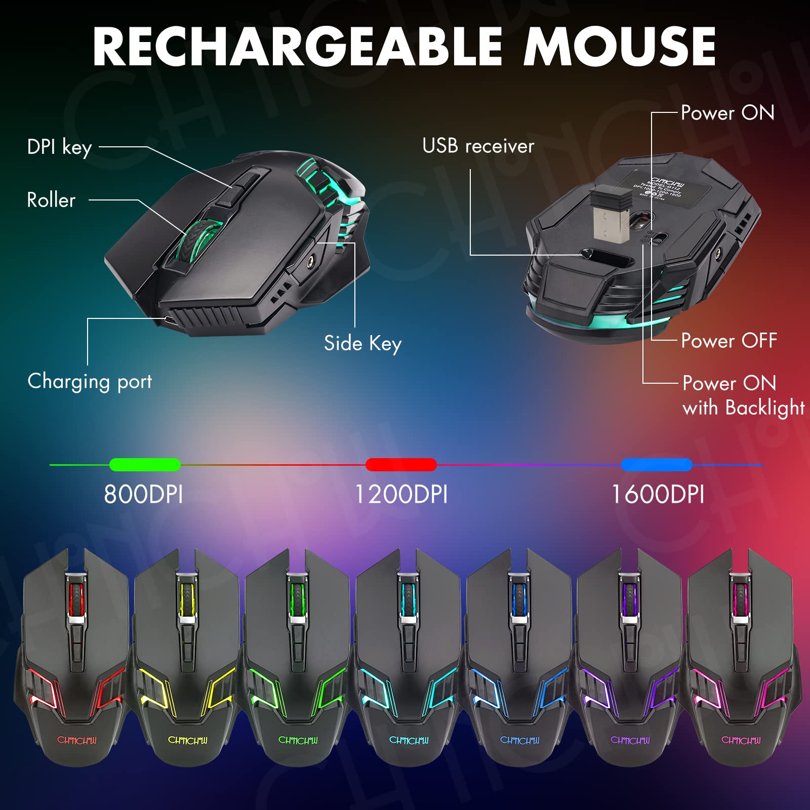 Foto 6 | Combo Inalámbrico De Teclado Y Ratón Para Juegos Chonchow Recargable - Venta Internacional.