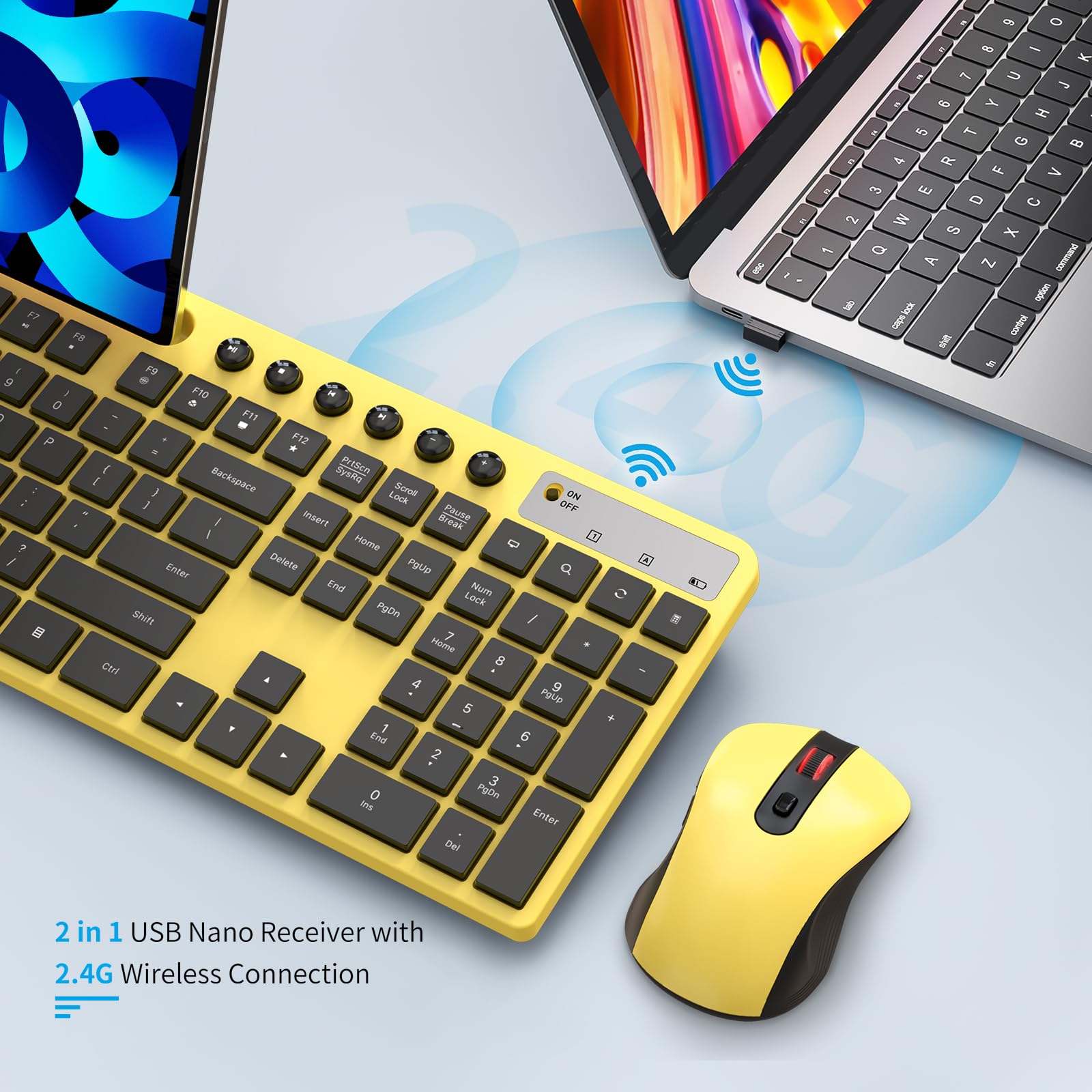 Foto 6 pulgar | Combo De Teclado Y Ratón Inalámbricos Marvo 2.4g Para Macbook - Venta Internacional.