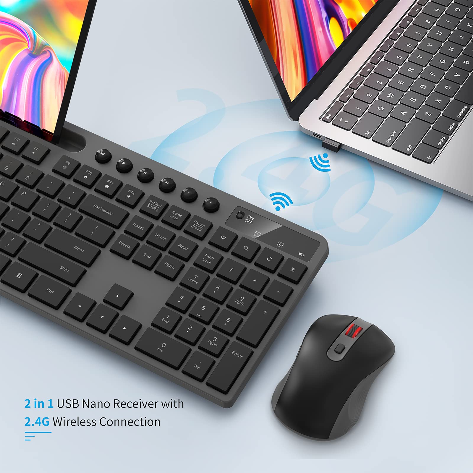 Foto 6 pulgar | Combo De Teclado Y Ratón Inalámbricos Marvo 2.4g Para Macbook - Venta Internacional.