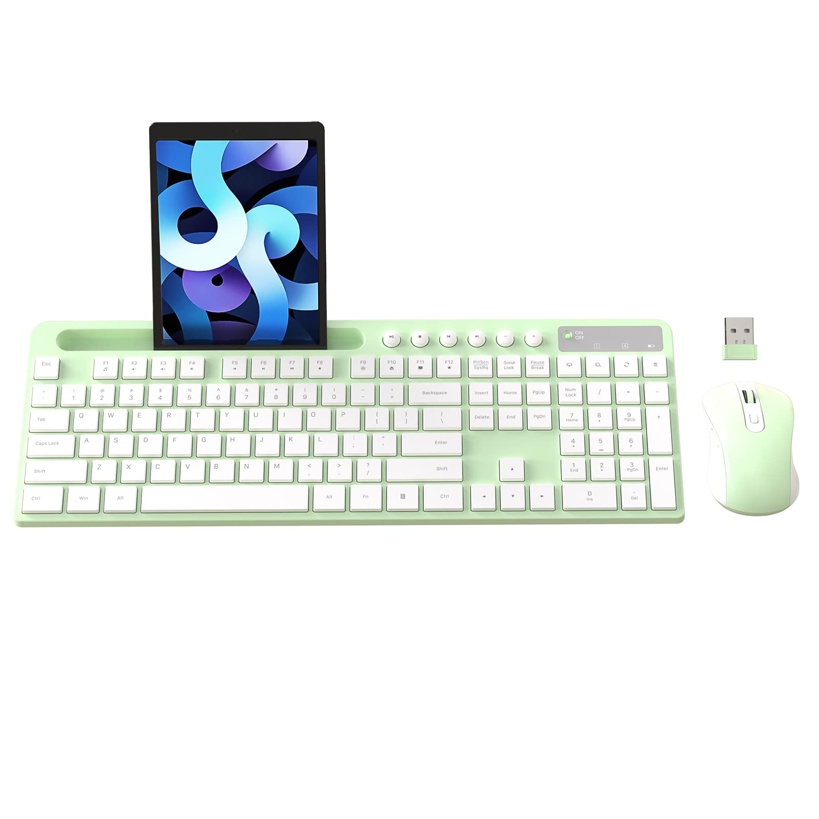 Foto 2 pulgar | Combo De Teclado Y Ratón Inalámbricos Marvo 2.4g Green - Venta Internacional.