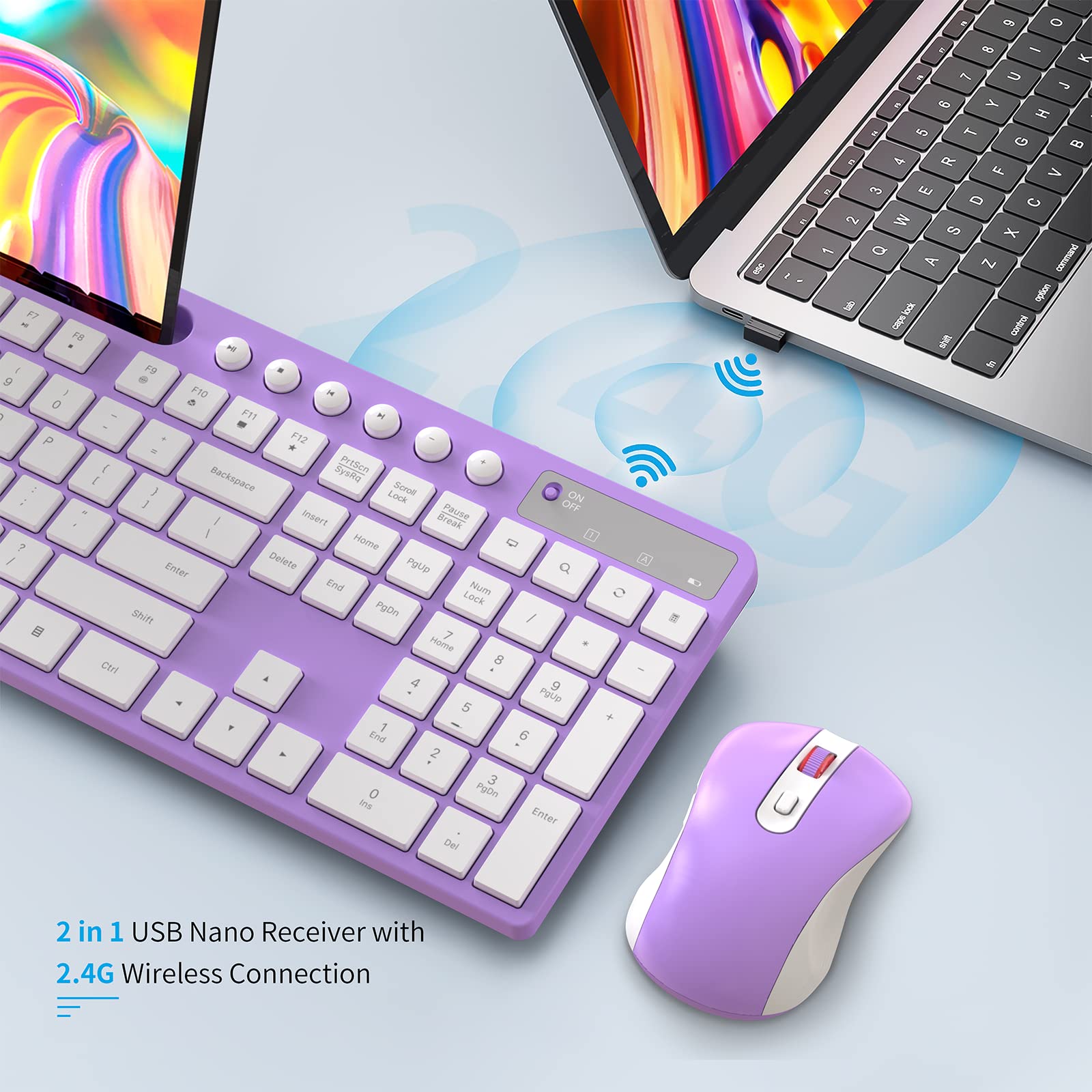 Foto 6 pulgar | Combo De Teclado Y Ratón Inalámbricos Marvo 2.4g Ergonomic - Venta Internacional.