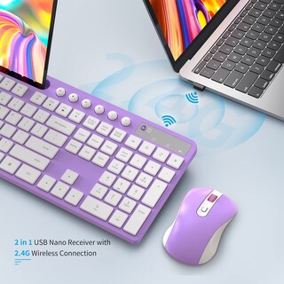 Foto 5 | Combo De Teclado Y Ratón Inalámbricos Marvo 2.4g Ergonomic - Venta Internacional.