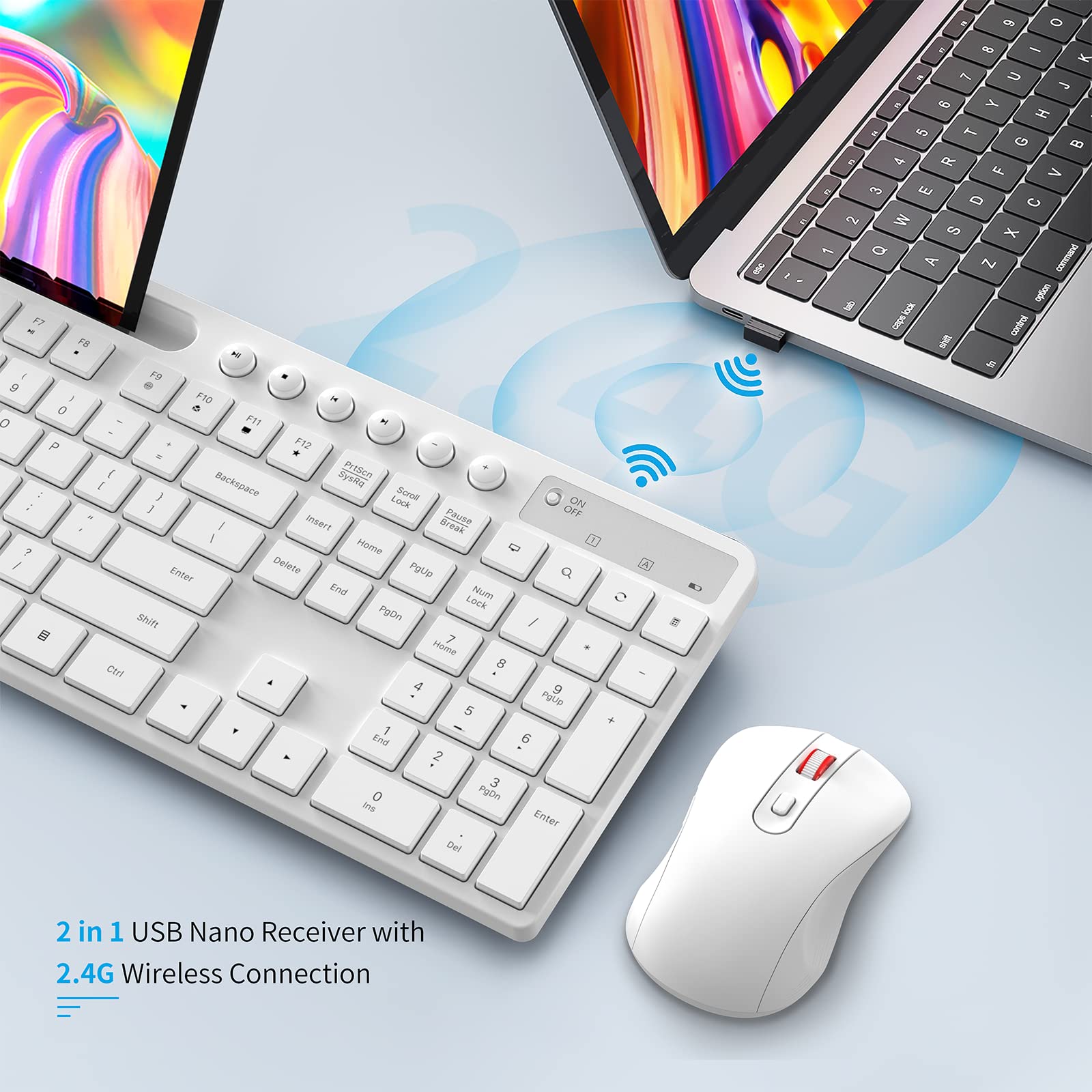 Foto 6 pulgar | Combo De Teclado Y Ratón Inalámbricos Marvo 2.4g Para Macbook - Venta Internacional.
