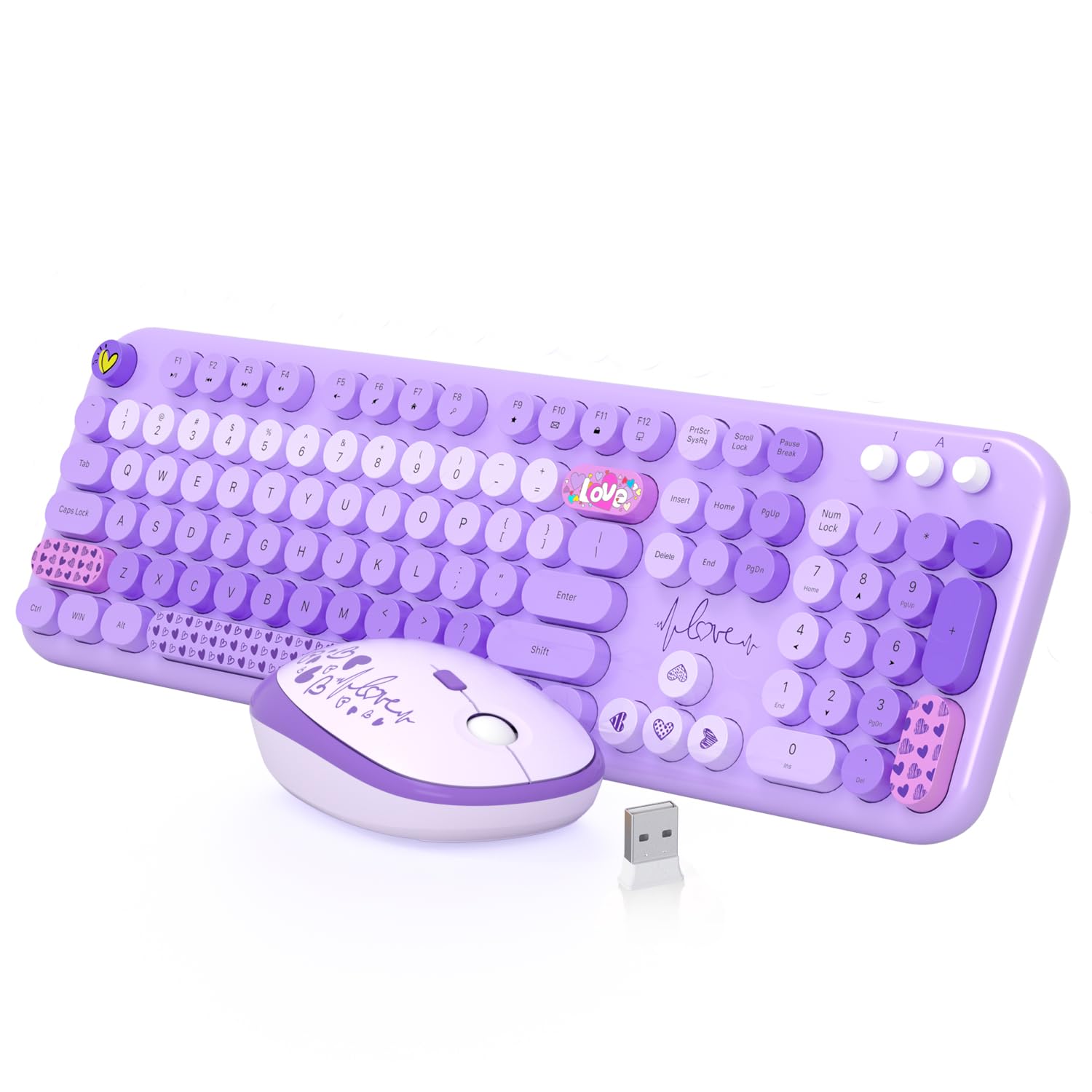 Foto 2 pulgar | Combo De Teclado Y Ratón Inalámbricos Mofii 104 Teclas Redondas Morado - Venta Internacional.