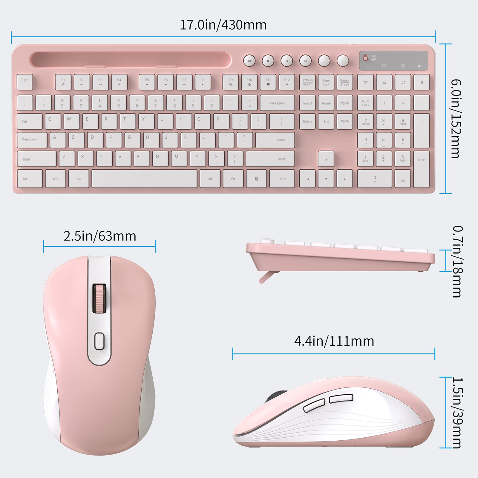 Foto 5 pulgar | Combo De Teclado Y Ratón Inalámbricos Marvo 2.4g (rosa) - Venta Internacional.