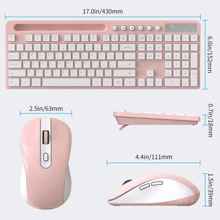 Foto 4 | Combo De Teclado Y Ratón Inalámbricos Marvo 2.4g (rosa) - Venta Internacional.