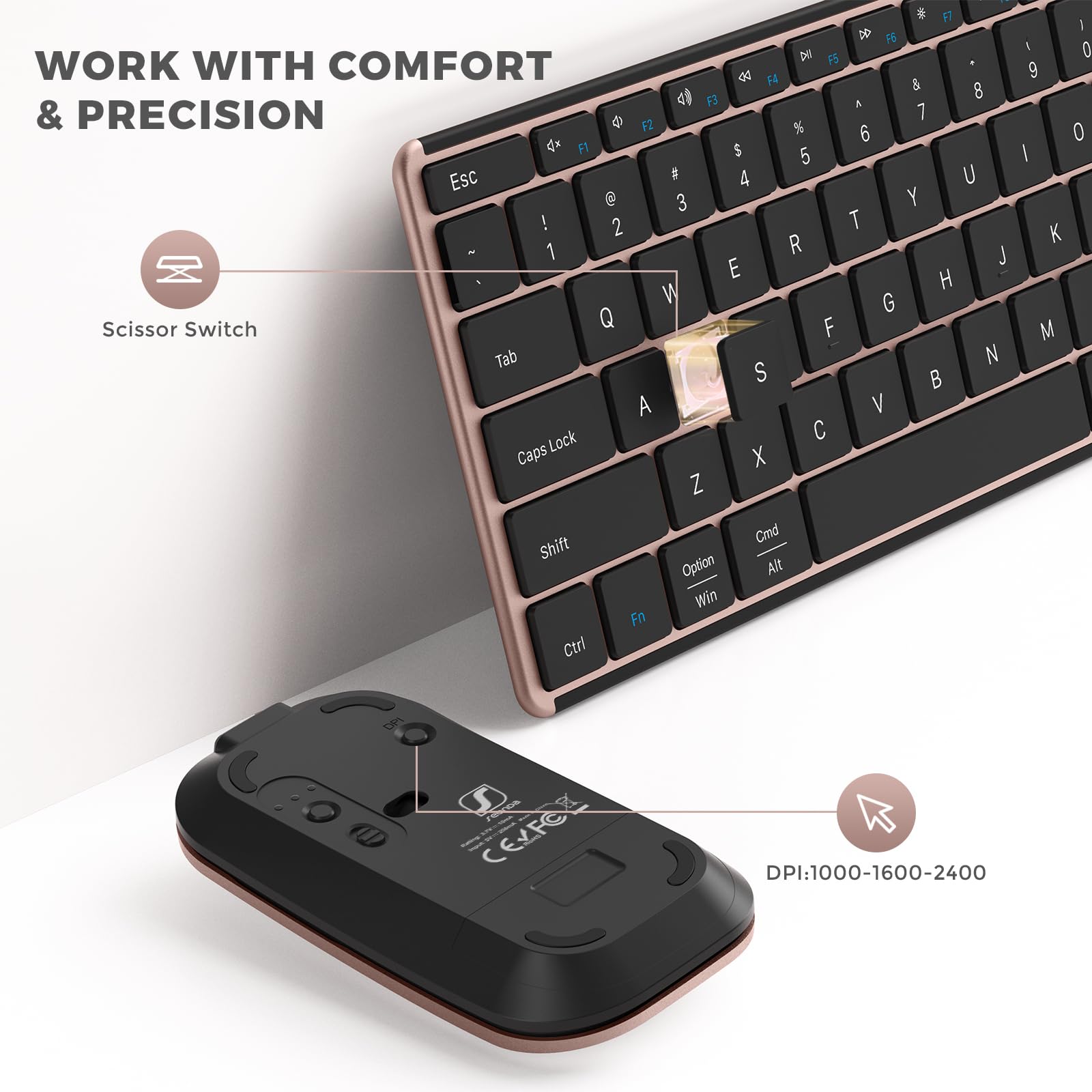 Foto 5 pulgar | Combo De Teclado Y Ratón Seenda Bluetooth Usb + Dual Bt - Venta Internacional.