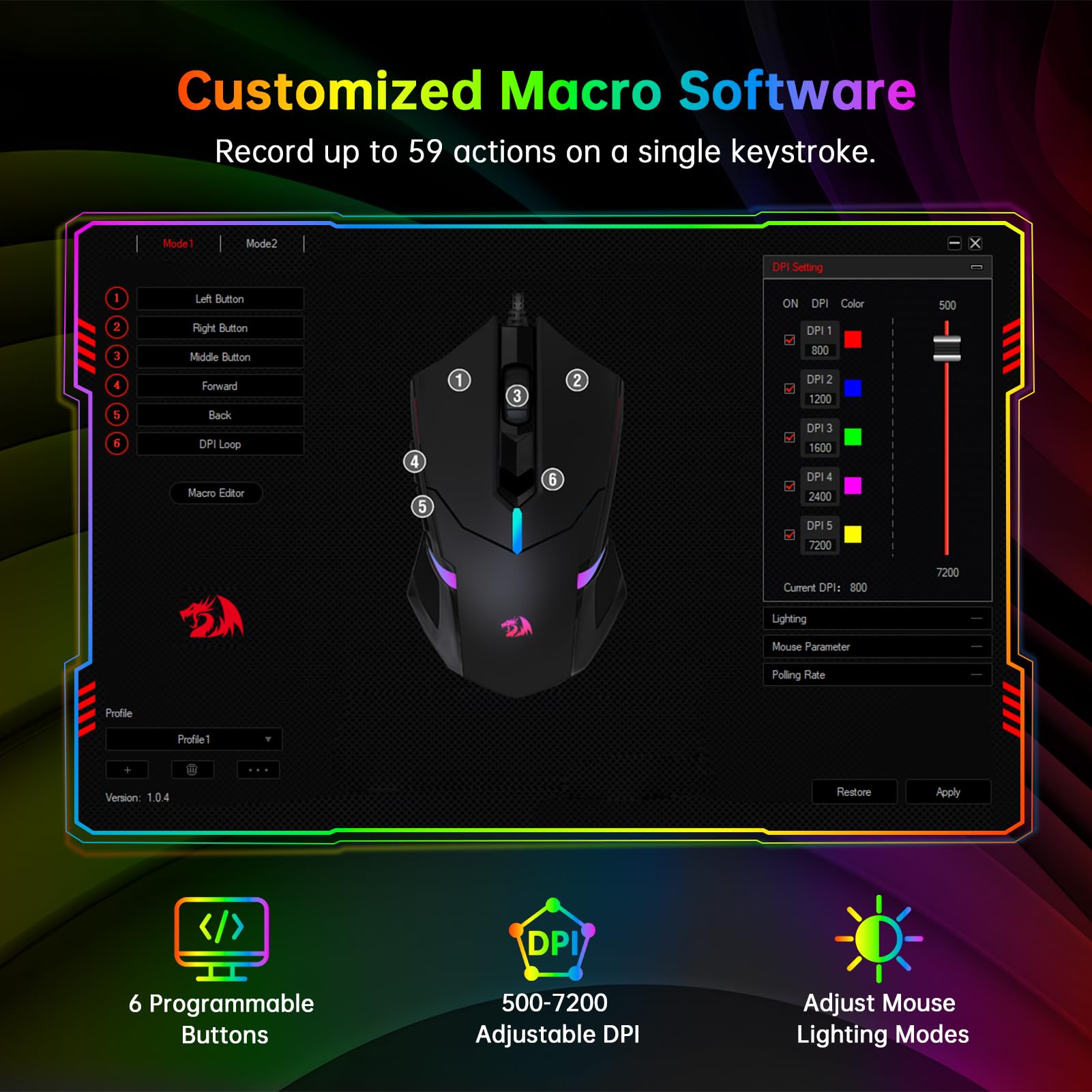Foto 6 pulgar | Combo De Teclado Y Ratón Para Juegos Redragon S101-3 Con Cable Rgb - Venta Internacional.