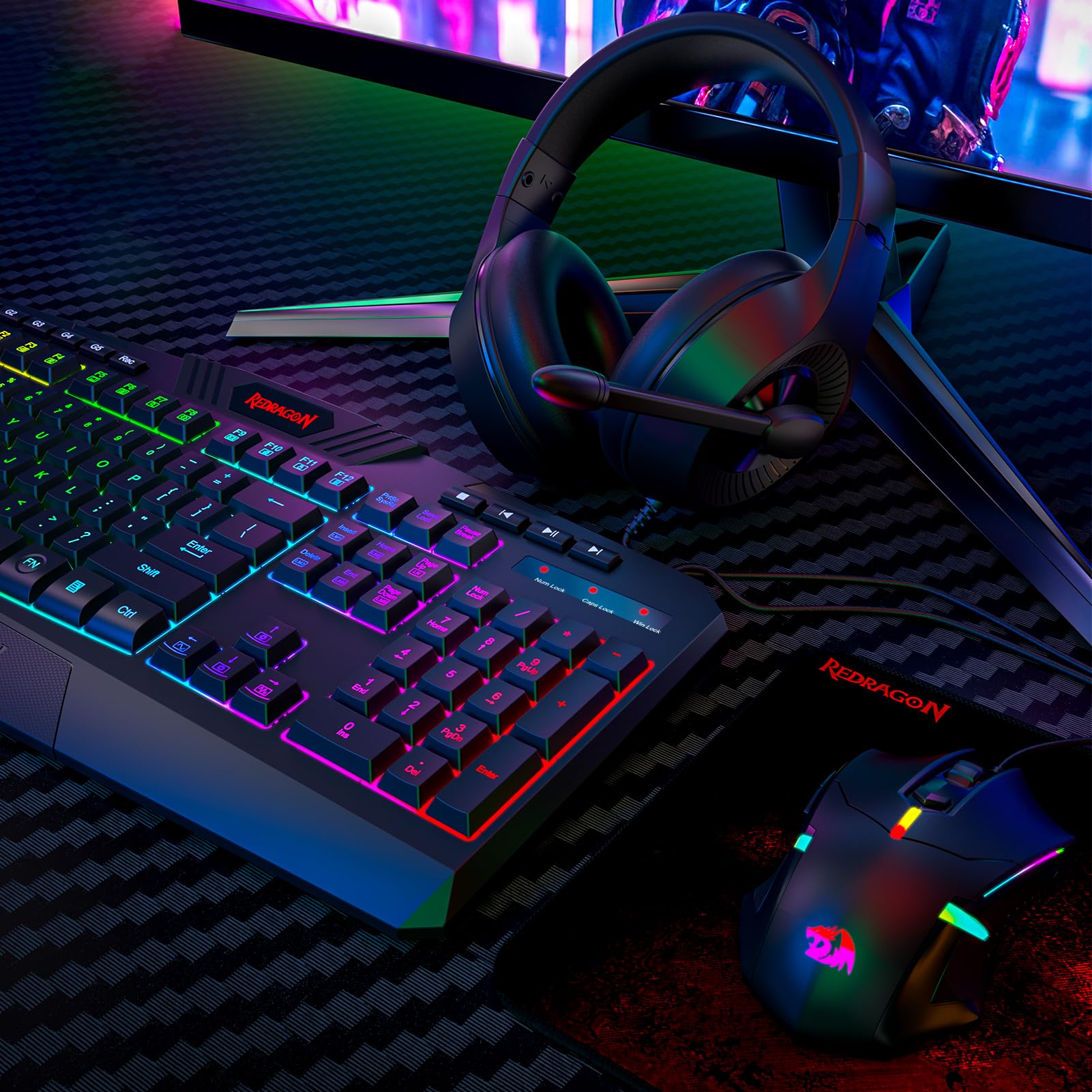 Foto 8 pulgar | Combo De Teclado Y Ratón Para Juegos Redragon S101-3 Con Cable Rgb - Venta Internacional.