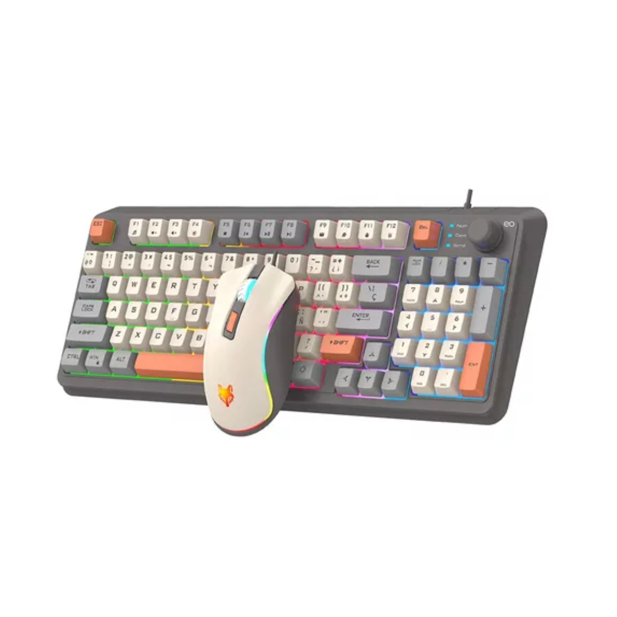 Foto 1 | Kit De Teclado Y Mouse Gamer Español Teclado Y Mouse Eo Safe Imports Esi-14201-1 Multicolor