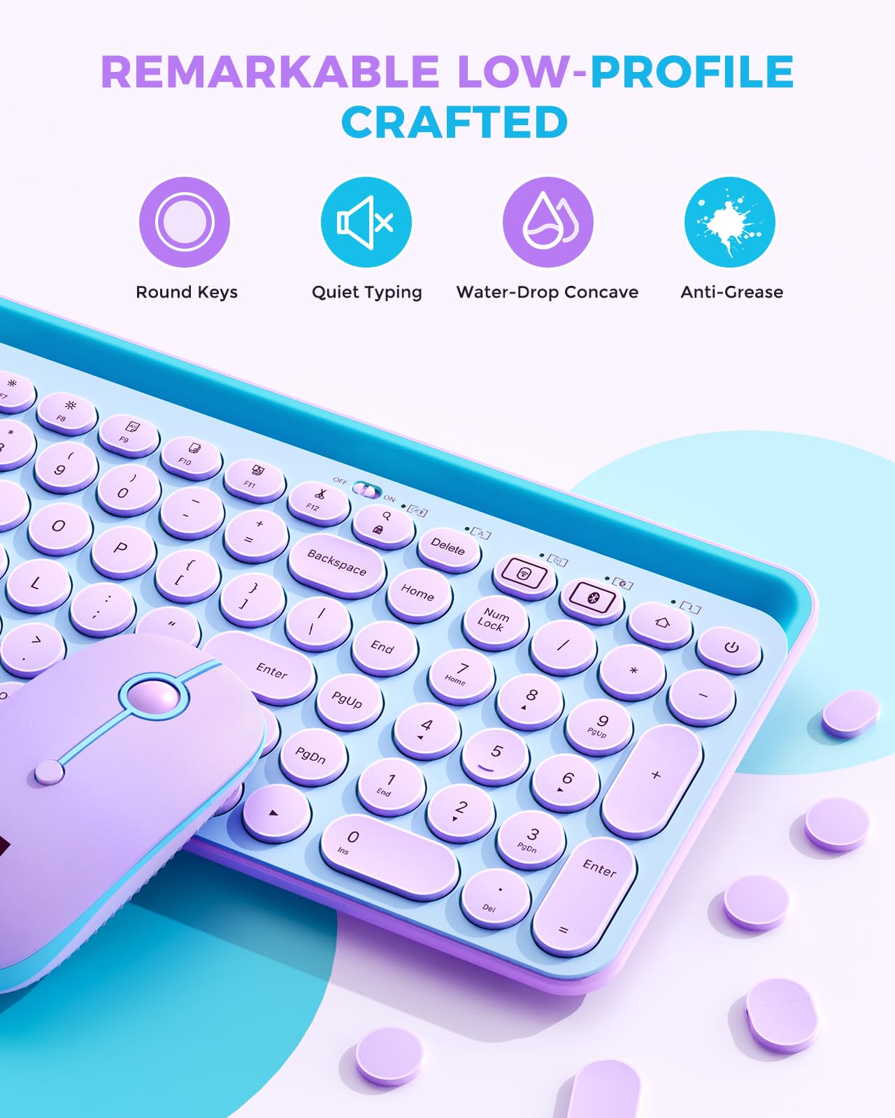 Foto 6 pulgar | Teclado y Mouse Seenda Bluetooth para iPad Multidispositivo - Venta Internacional