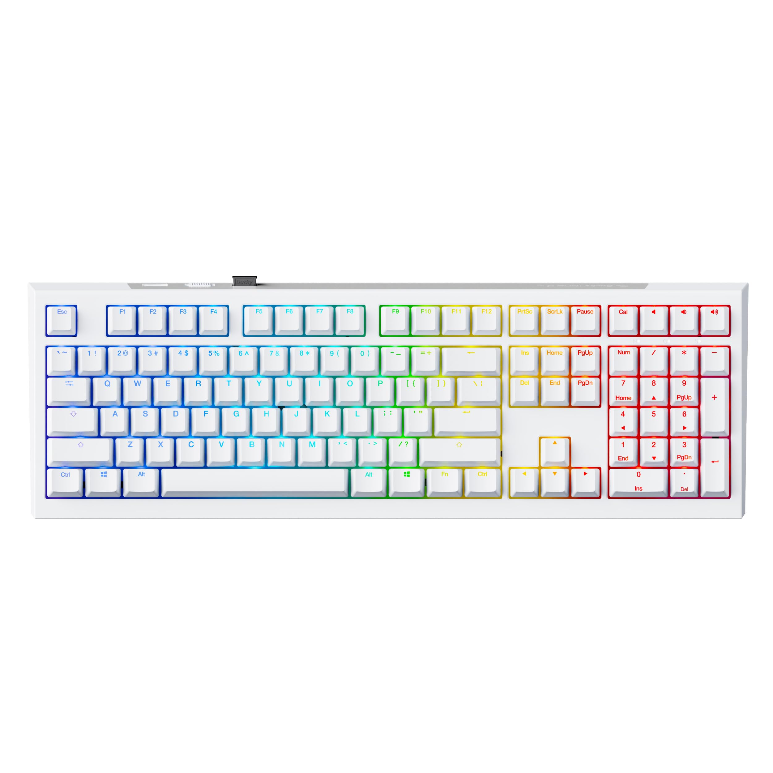 Teclado Ducky One X Inalámbrico Inductivo Trimodo Blanco Ee. Uu. - Venta Internacional.