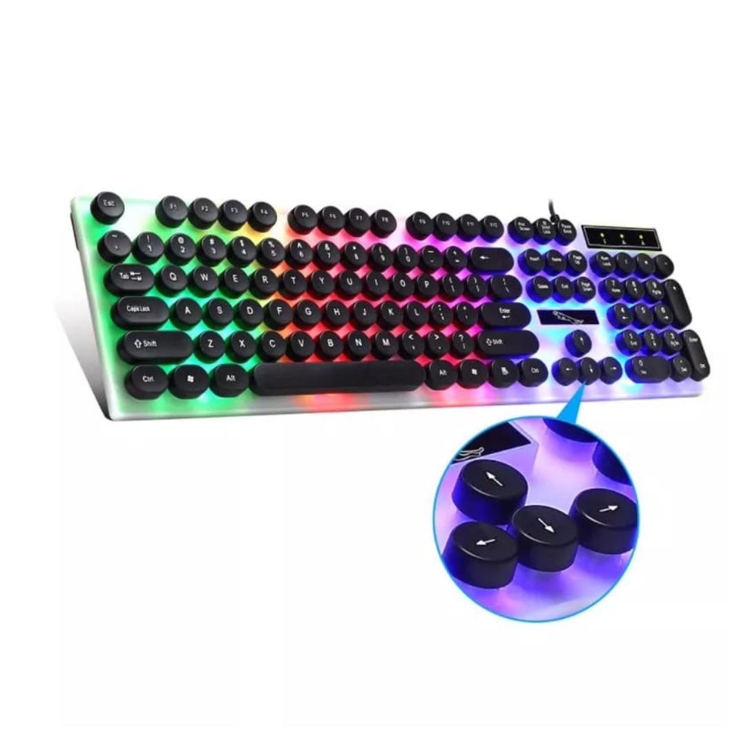 Foto 3 pulgar | Teclado Con Ratón Retroiluminado, Tecla Redonda - Venta Internacional.