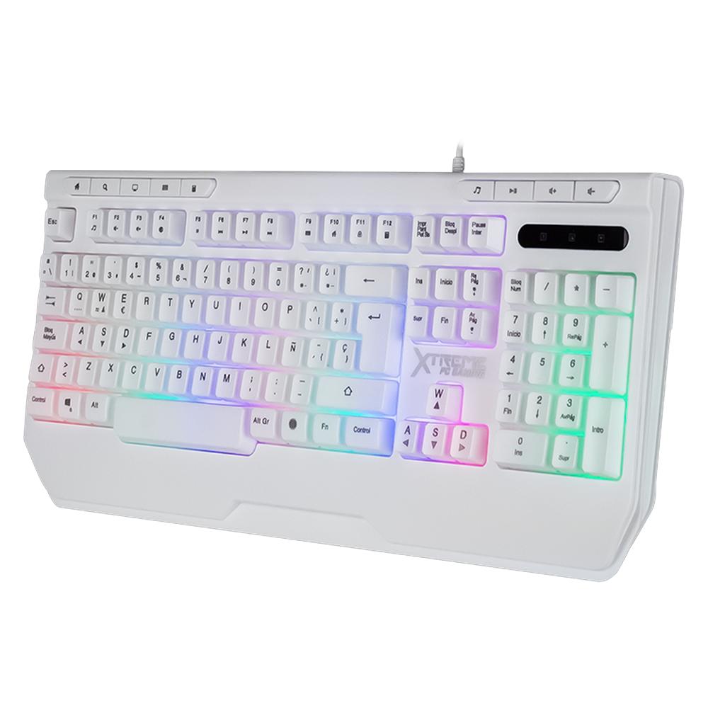 Foto 3 pulgar | Kit Gamer 4 En 1 Xtreme Pc Gaming Battle Force Teclado Membrana Español Mouse Audifonos Mousepad Rgb Usb Blanco