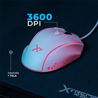 Foto 5 | Kit Gamer 4 En 1 Xtreme Pc Gaming Battle Force Teclado Membrana Español Mouse Audifonos Mousepad Rgb Usb Blanco