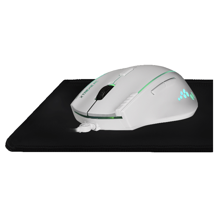 Foto 8 pulgar | Kit Gamer 4 En 1 Xtreme Pc Gaming Battle Force Teclado Membrana Español Mouse Audifonos Mousepad Rgb Usb Blanco