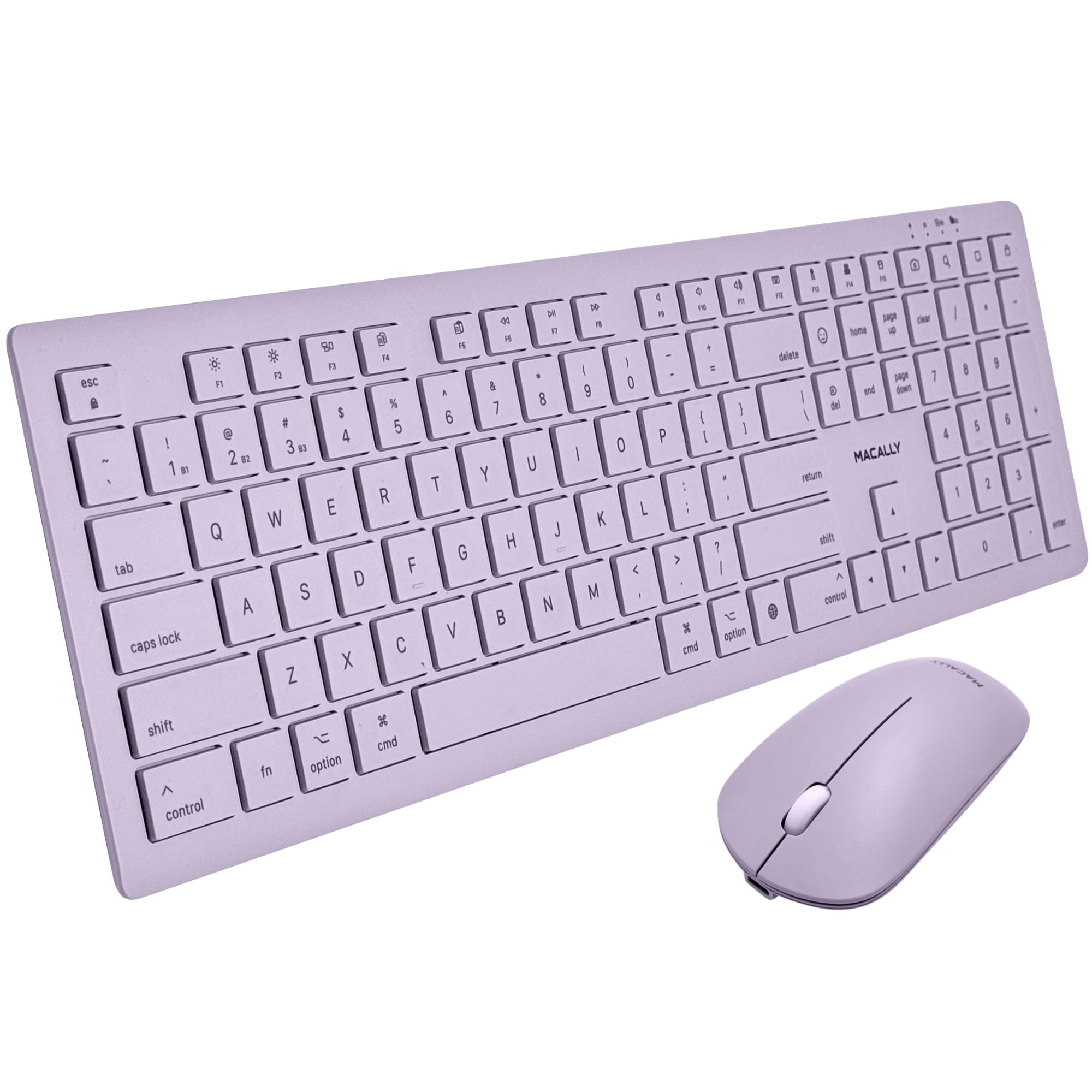 Combo De Teclado Y Ratón Inalámbricos Macally Para Mac - Púrpura - Venta Internacional.