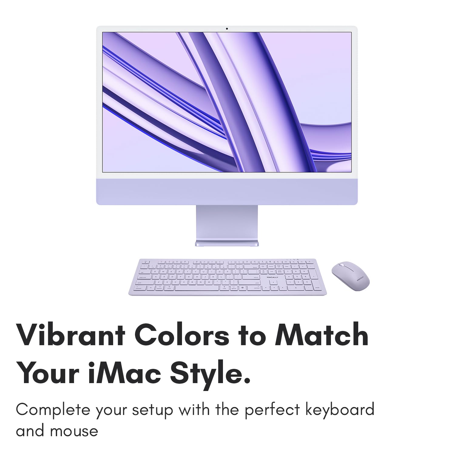 Foto 3 pulgar | Combo De Teclado Y Ratón Inalámbricos Macally Para Mac - Púrpura - Venta Internacional.