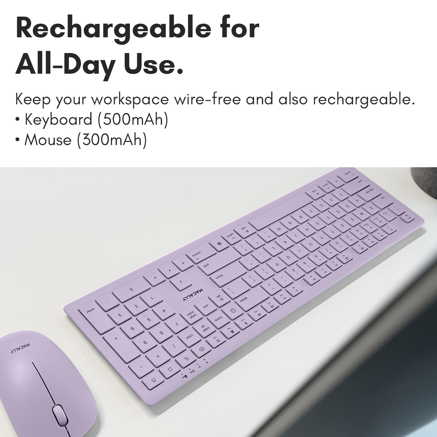 Foto 7 pulgar | Combo De Teclado Y Ratón Inalámbricos Macally Para Mac - Púrpura - Venta Internacional.