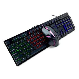 Foto 1 | Kit Teclado Y Mouse Gamer Con Luz Led Rgb – Teclado Para Computadora Con Cable Usb, 104 Teclas Semimecánicas