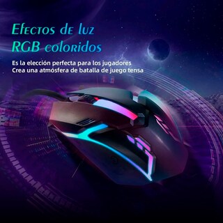 Foto 3 | Kit Teclado Y Mouse Gamer Con Luz Led Rgb – Teclado Para Computadora Con Cable Usb, 104 Teclas Semimecánicas