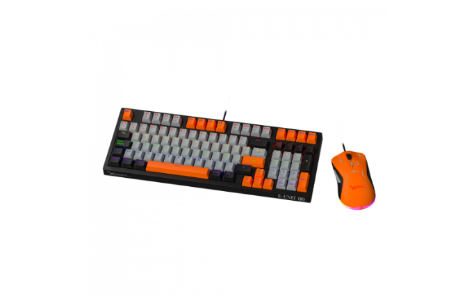Foto 3 | Kit Gamer De Teclado Y Mouse Xzeal Xzpkt1ng, Alámbrico, Usb, Gris/naranja (inglés)