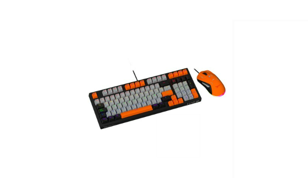 Foto 4 | Kit Gamer De Teclado Y Mouse Xzeal Xzpkt1ng, Alámbrico, Usb, Gris/naranja (inglés)