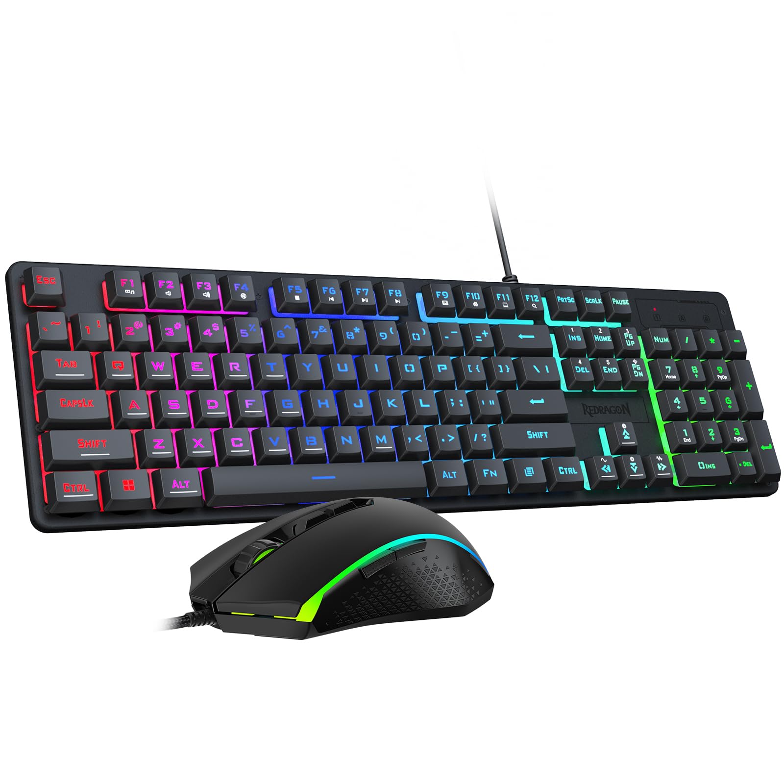 Teclado Y Ratón Para Juegos Redragon S107 Rgb 5000 Dpi - Venta Internacional.