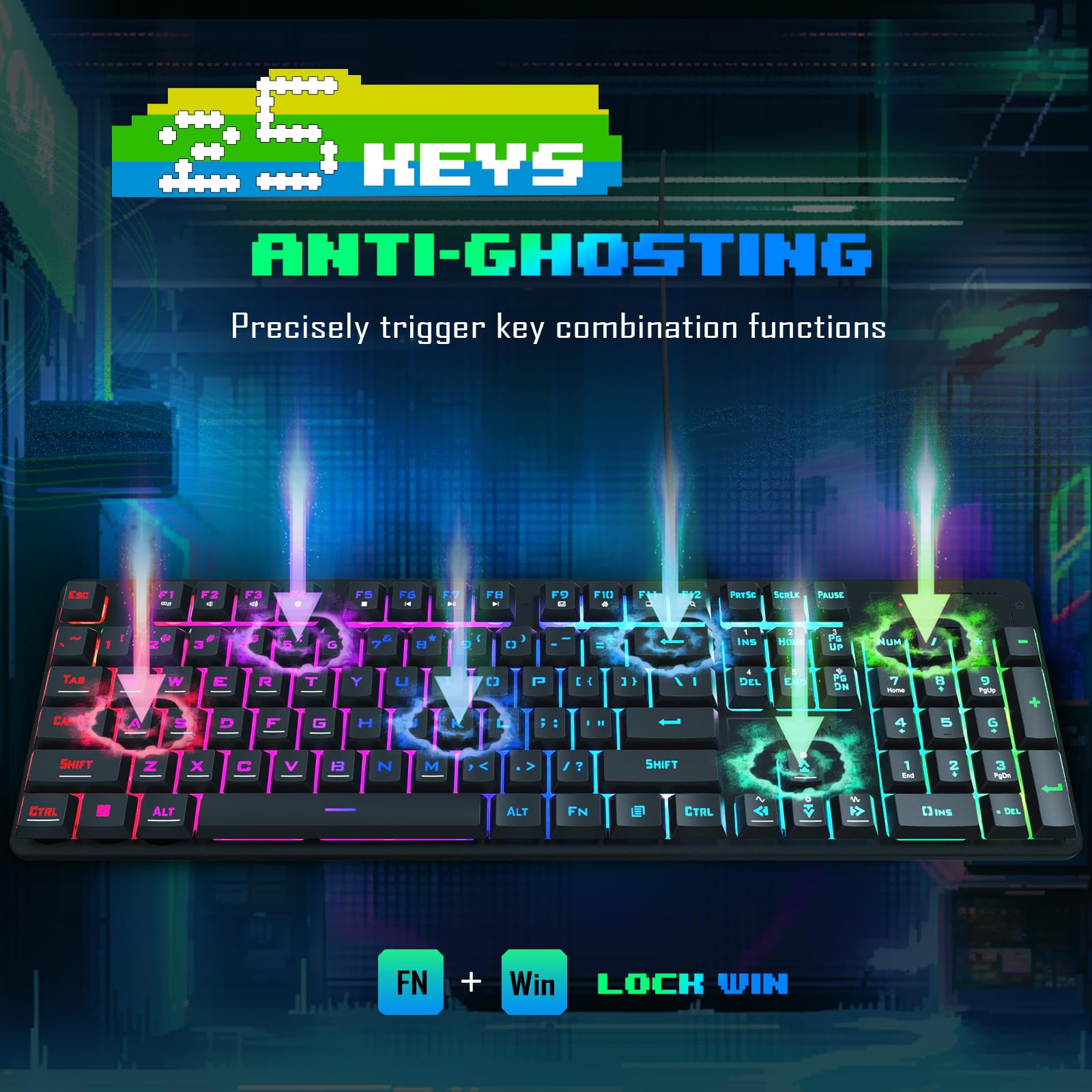 Foto 8 pulgar | Teclado Y Ratón Para Juegos Redragon S107 Rgb 5000 Dpi - Venta Internacional.