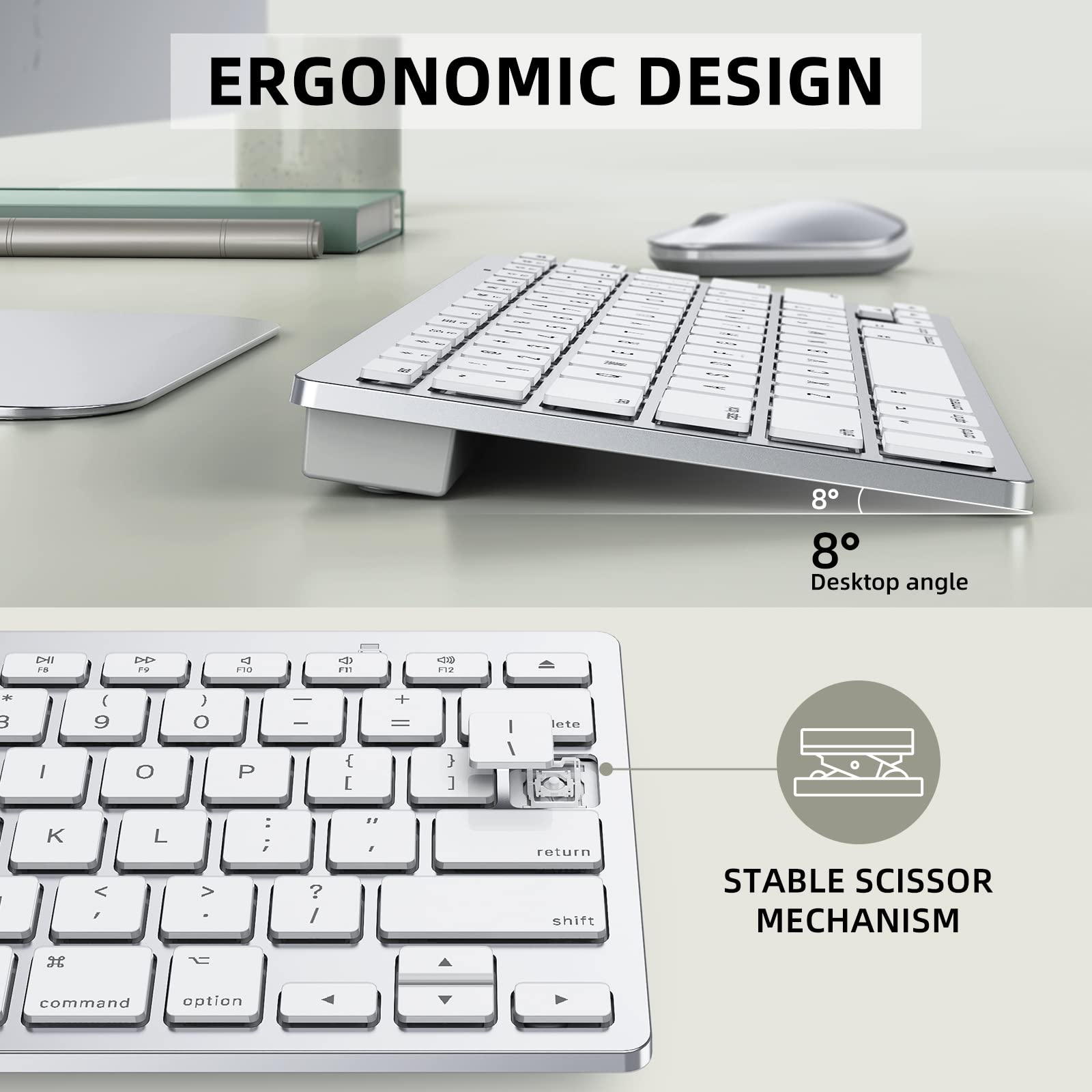 Foto 3 pulgar | Teclado Y Ratón Bluetooth Omoton Ultra-slim Para Mac - Venta Internacional.