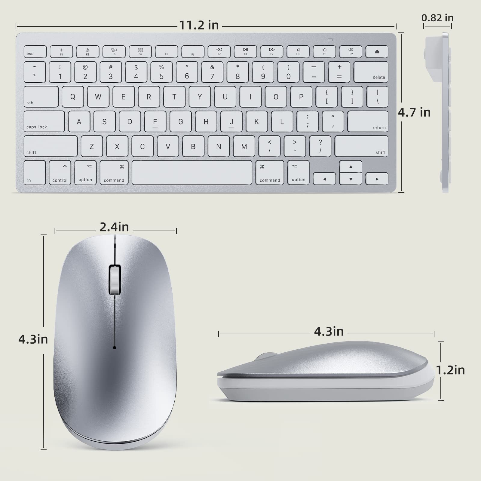 Foto 5 | Teclado Y Ratón Bluetooth Omoton Ultra-slim Para Mac - Venta Internacional.