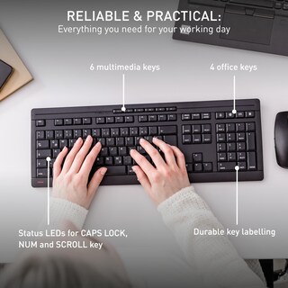 Foto 4 | Combo De Teclado Y Ratón Inalámbricos Cherry Stream Desktop - Venta Internacional.