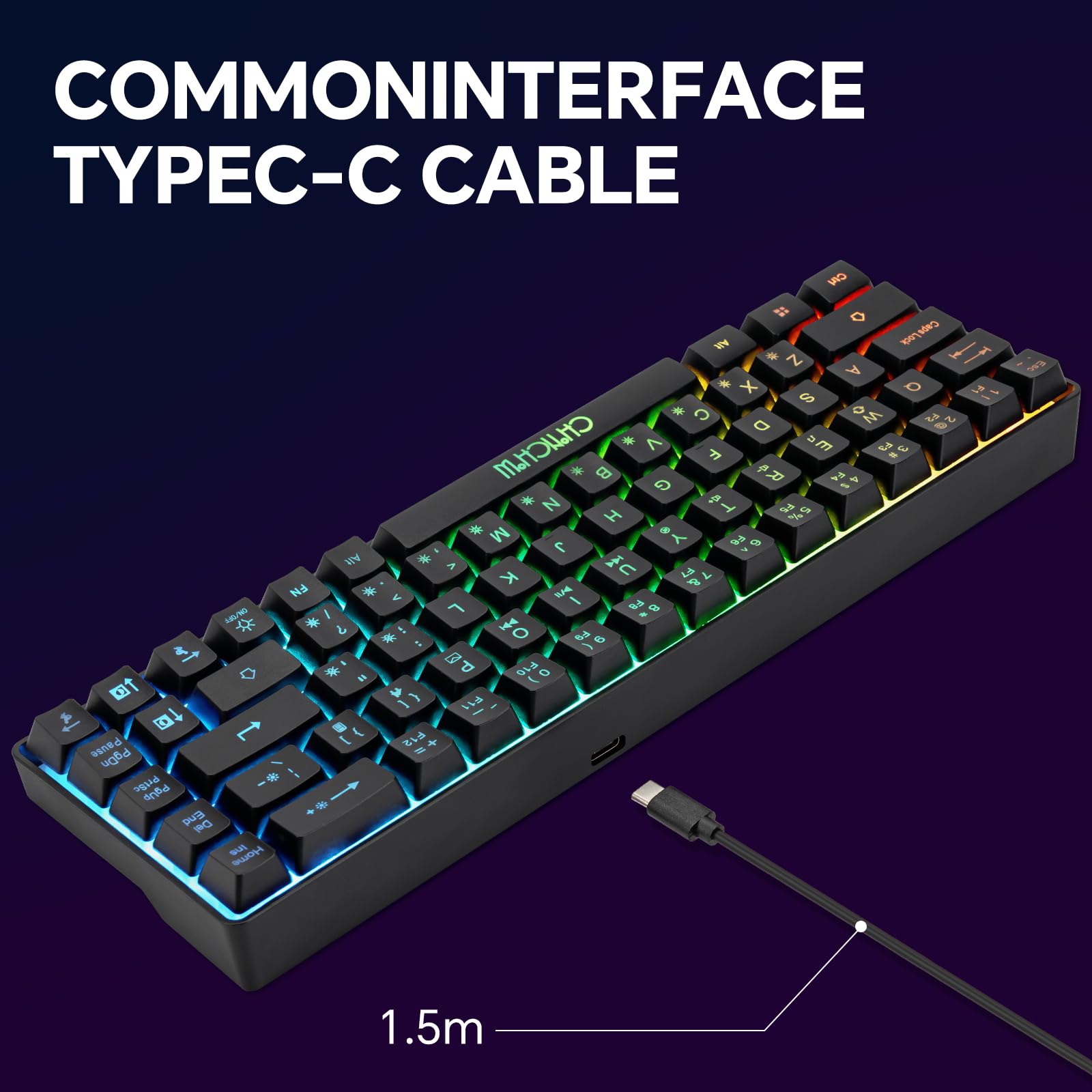 Foto 6 pulgar | Combo De Teclado Y Ratón Para Juegos Chonchow Con 60% De Retroiluminación Rgb - Venta Internacional.