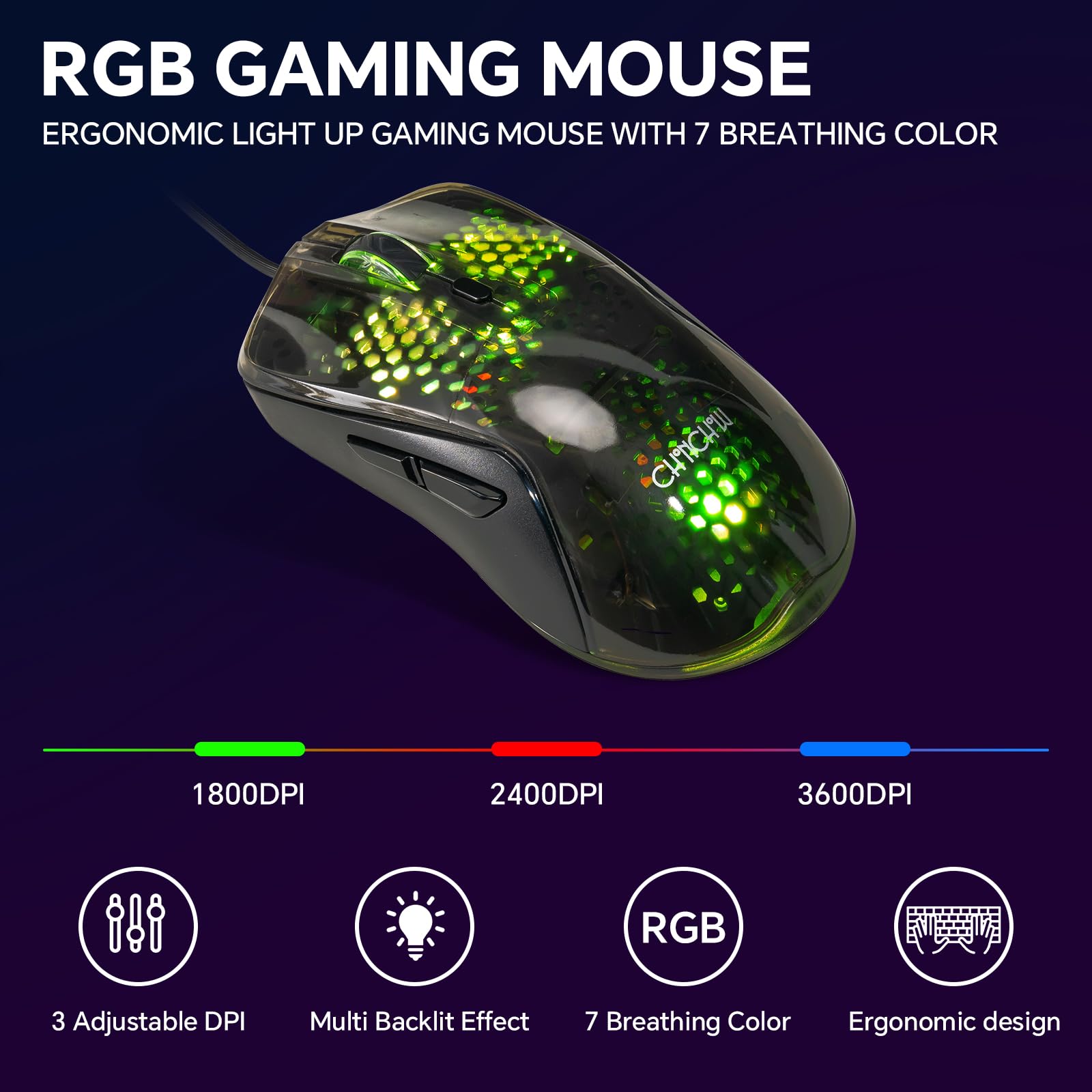 Foto 8 pulgar | Combo De Teclado Y Ratón Para Juegos Chonchow Con 60% De Retroiluminación Rgb - Venta Internacional.