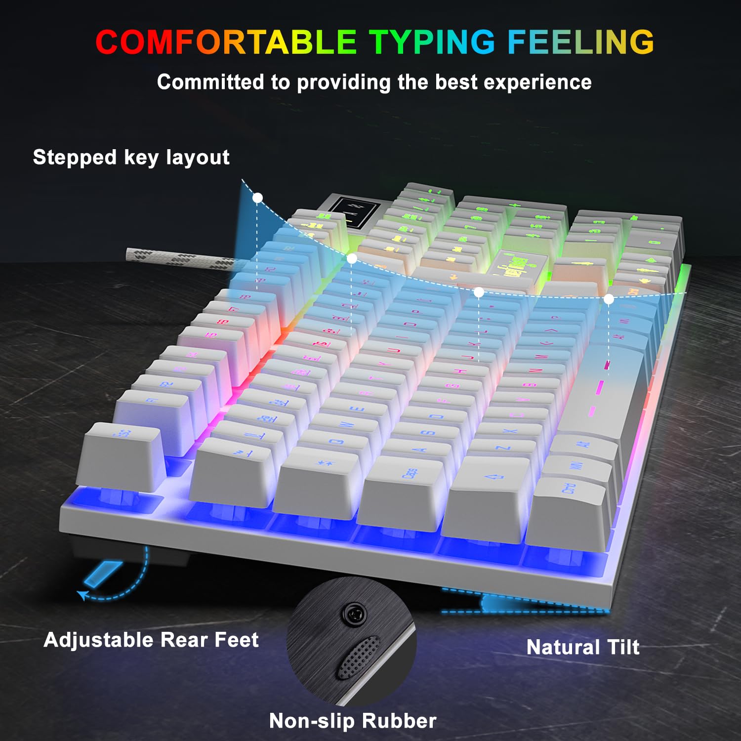 Foto 3 | Combo De Teclado Y Ratón Para Juegos Bluefinger Con Retroiluminación Rgb - Venta Internacional.