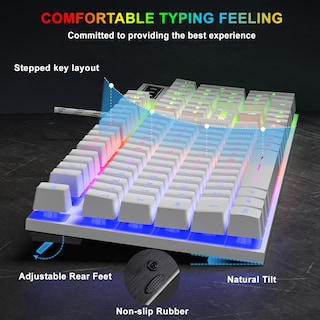 Foto 3 | Combo De Teclado Y Ratón Para Juegos Bluefinger Con Retroiluminación Rgb - Venta Internacional.