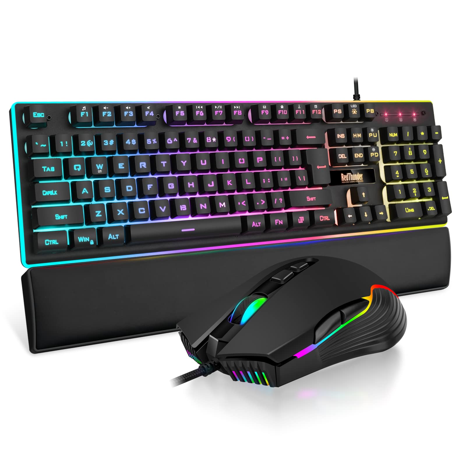 Foto 2 pulgar | Combo De Teclado Y Ratón Para Juegos Redthunder K10 Rgb Retroiluminado - Venta Internacional.