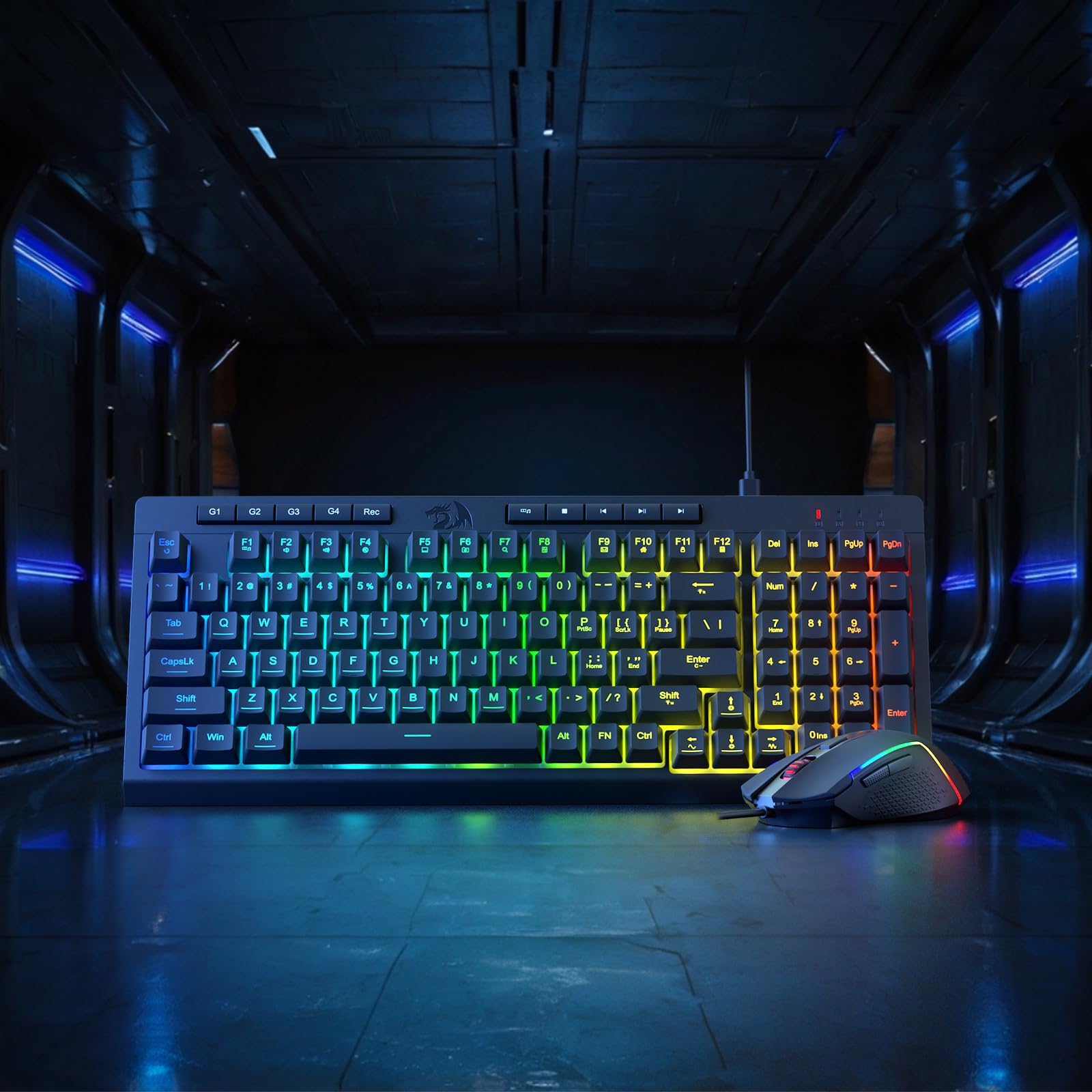 Foto 7 | Combo De Teclado Y Ratón Para Juegos Redragon S141 K515 M616 - Venta Internacional.