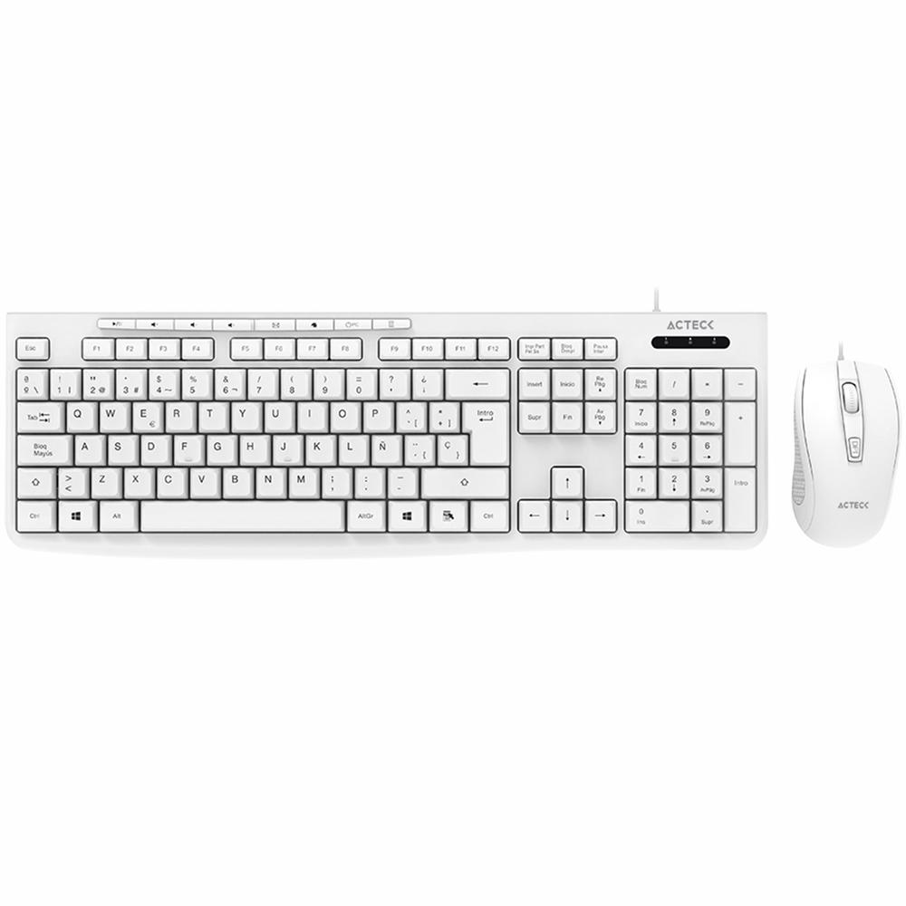 Foto 5 | Kit 2 En 1 Teclado Y Mouse Acteck Creator Prime Mk455 1600dpi 4 Botones Usb Blanco Ac-941792