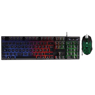 Foto 1 | Kit Gamer Westminster Teclado Alámbrico Membrana Layout Español + Mouse 3600 Dpi 6 Botones Negro