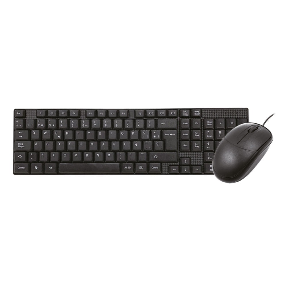 Foto 1 | Kit Alámbrico Westminster Teclado Y Mouse  102 Teclas Y 3 Botones  Usb  Español  Ideal Para Trabajo Y Estudio  Negro