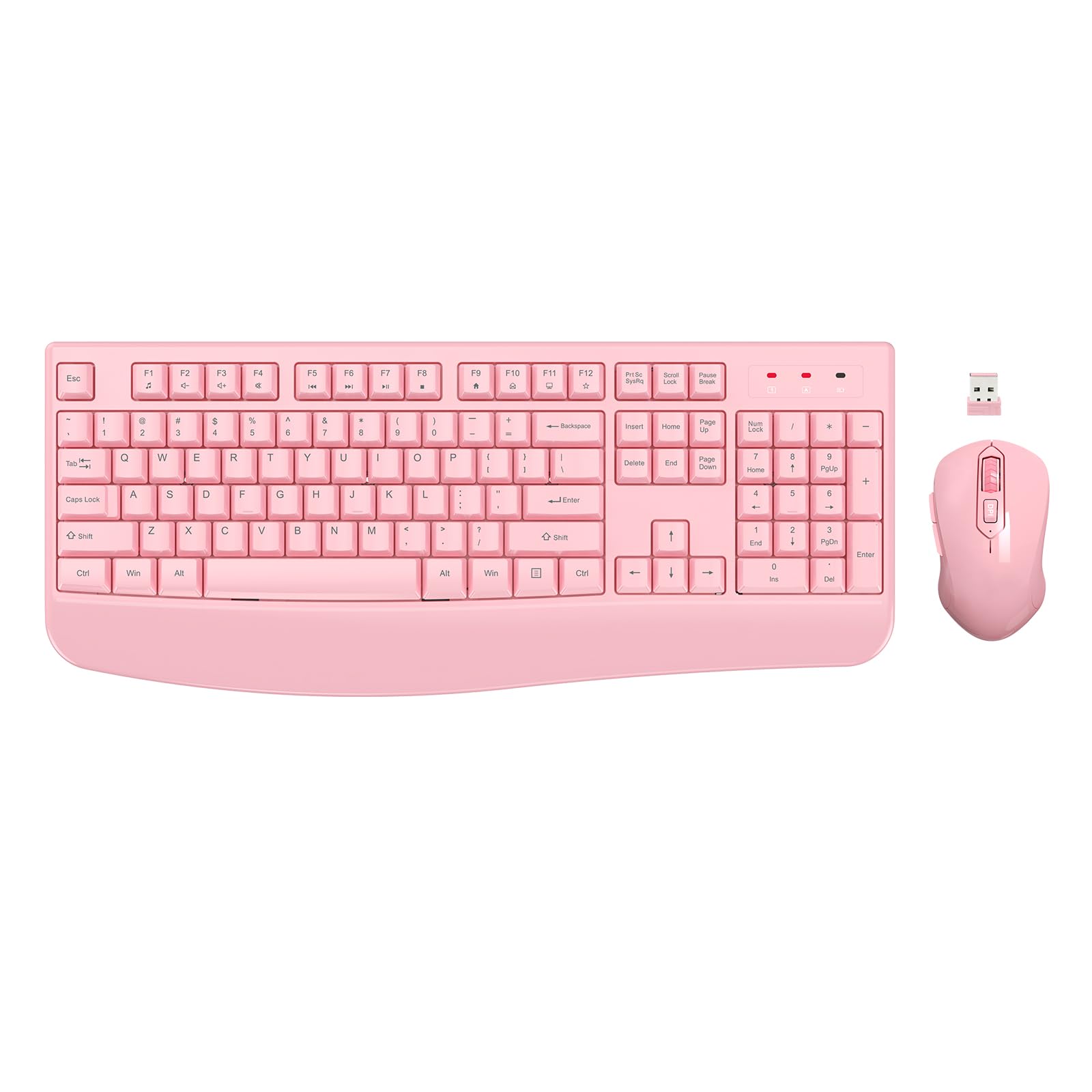 Foto 2 pulgar | Combo De Teclado Y Ratón Inalámbricos Edjo De Tamaño Completo  Color Rosa - Venta Internacional.
