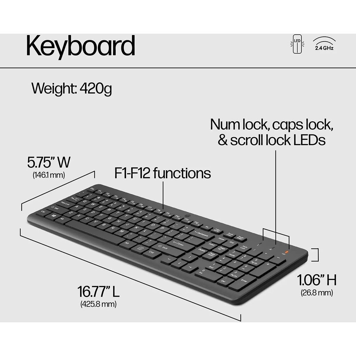 Foto 7 pulgar | Combo De Teclado Y Ratón Hp 330 Wireless Usb De 2 4 Ghz - Venta Internacional.