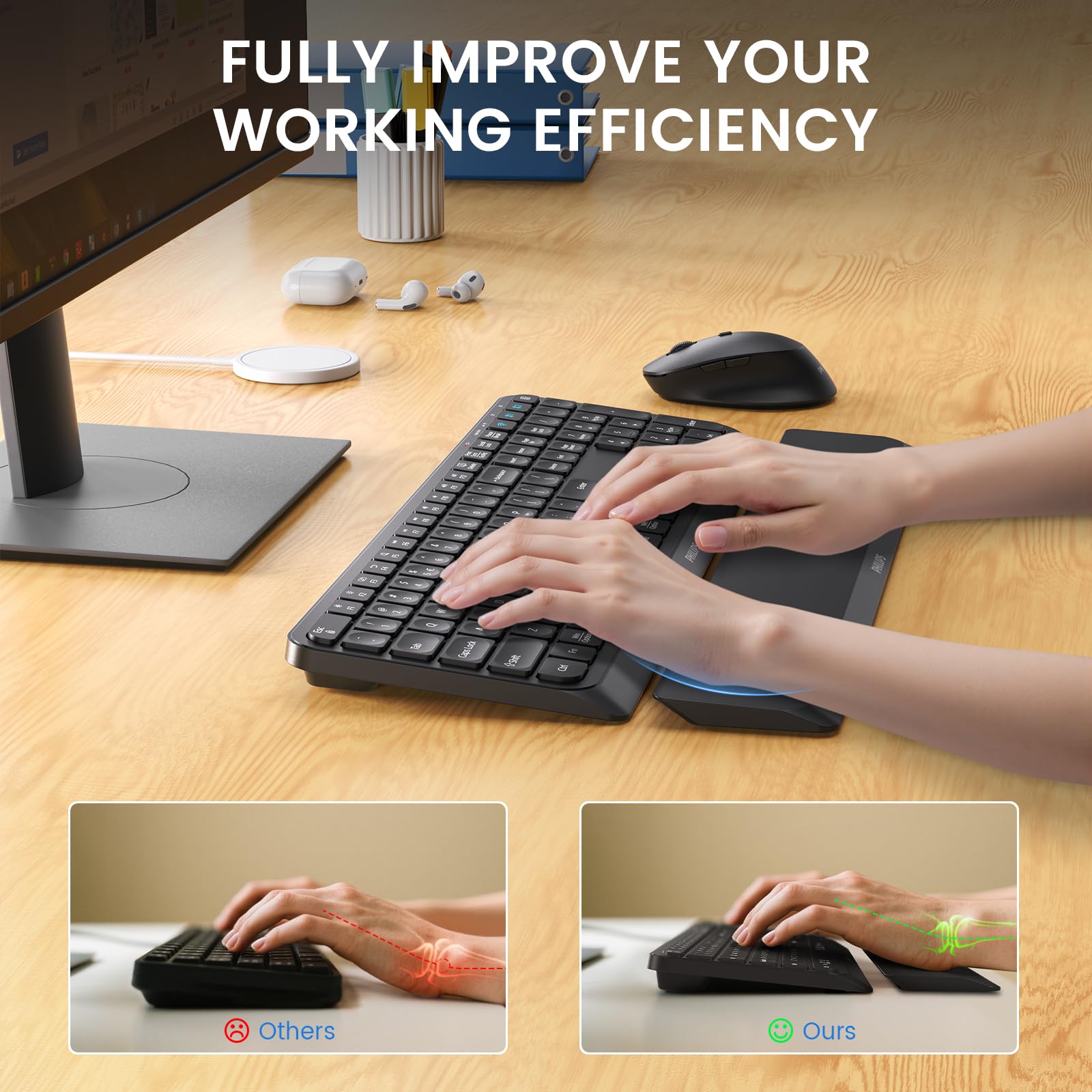 Foto 3 pulgar | Combo de Teclado y Mouse Inalámbrico Philips Spt6607-Venta Internacional