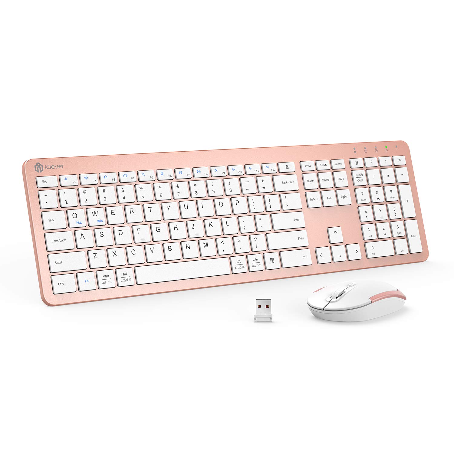 Foto 2 pulgar | Combo De Teclado Y Ratón Inalámbricos Iclever Gk08 Usb-c - Venta Internacional.