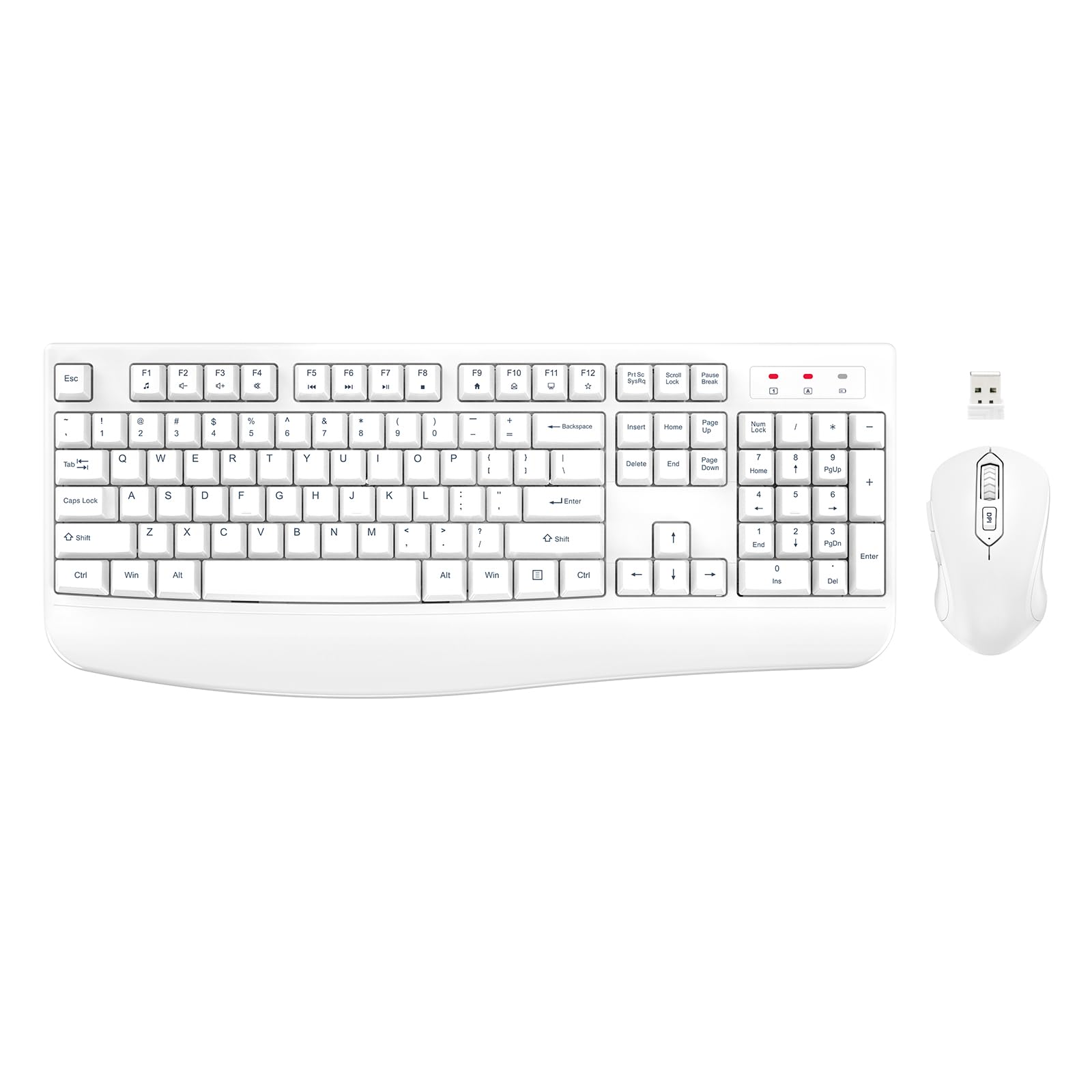 Foto 2 pulgar | Combo De Teclado Y Ratón Inalámbricos Edjo De Tamaño Completo  Blanco - Venta Internacional.