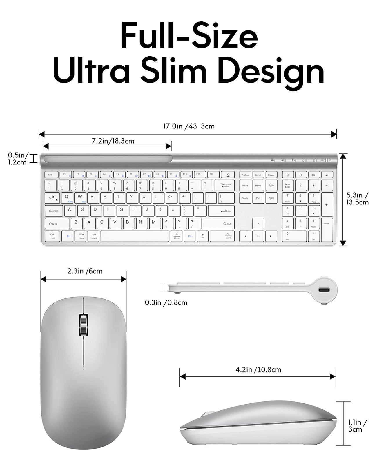 Foto 7 | Combo De Teclado Y Ratón Chesona  Inalámbrico Y Recargable - Venta Internacional.