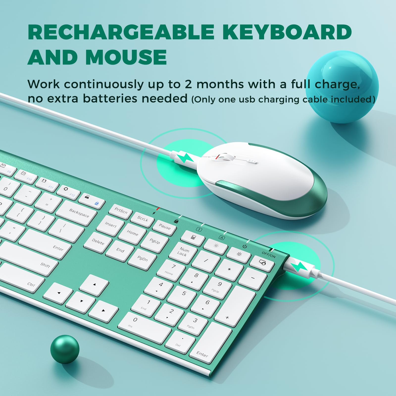 Foto 4 pulgar | Combo De Teclado Y Ratón Vsplor Recargable De 2 4 Ghz - Venta Internacional.